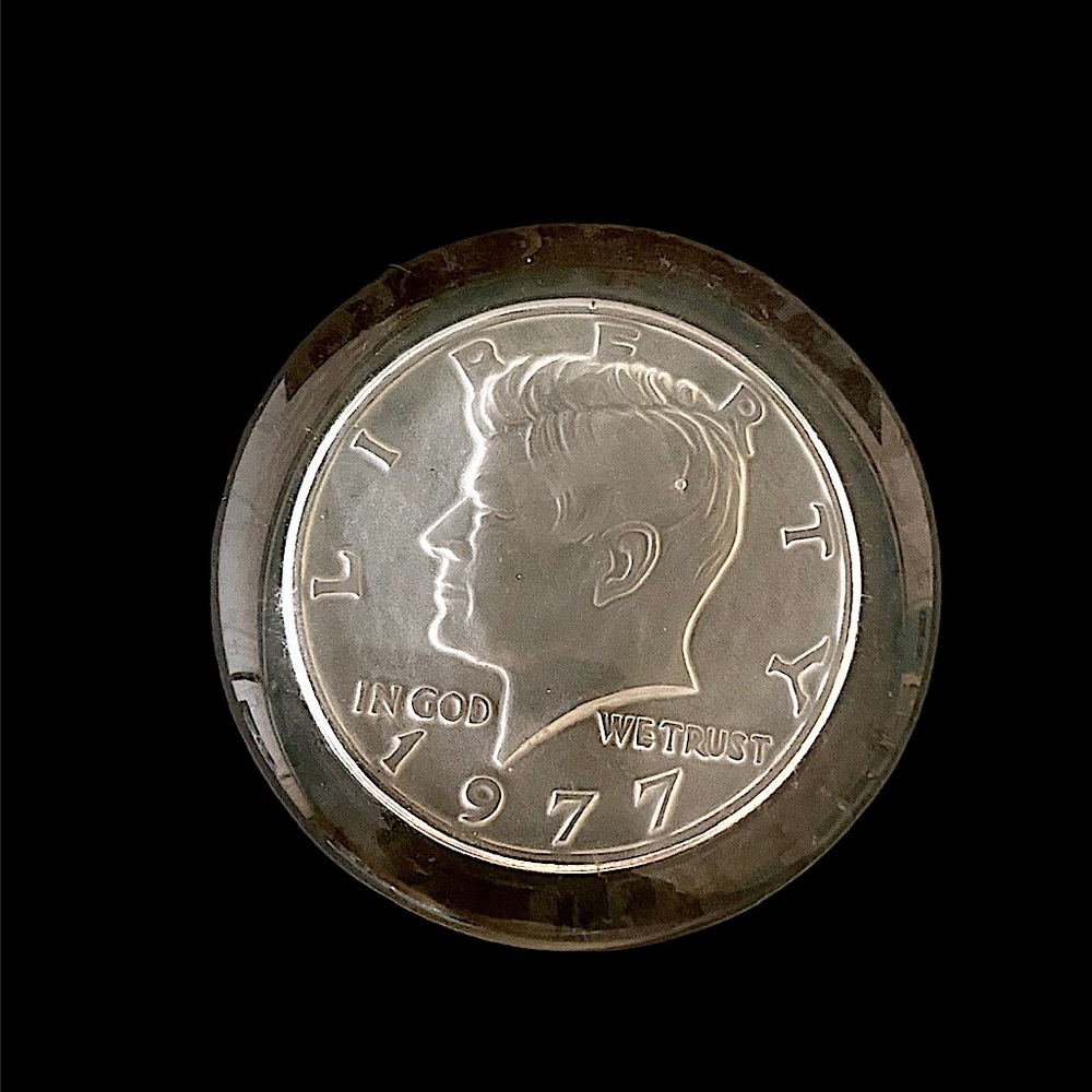 Vintage Collectors Lenox John F Kennedy 1977 Glass Paper Weight